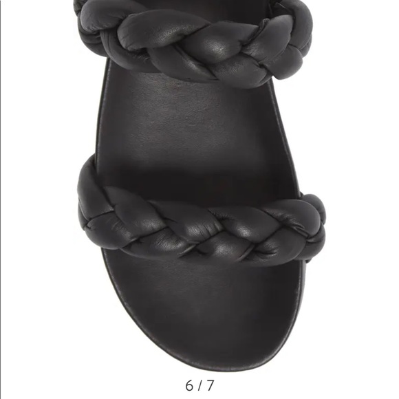 KAANAS Coco Chunky Braided Pool Slide NWT Black - Picture 4 of 5